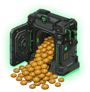 Profit Share vault with coins at MineBit