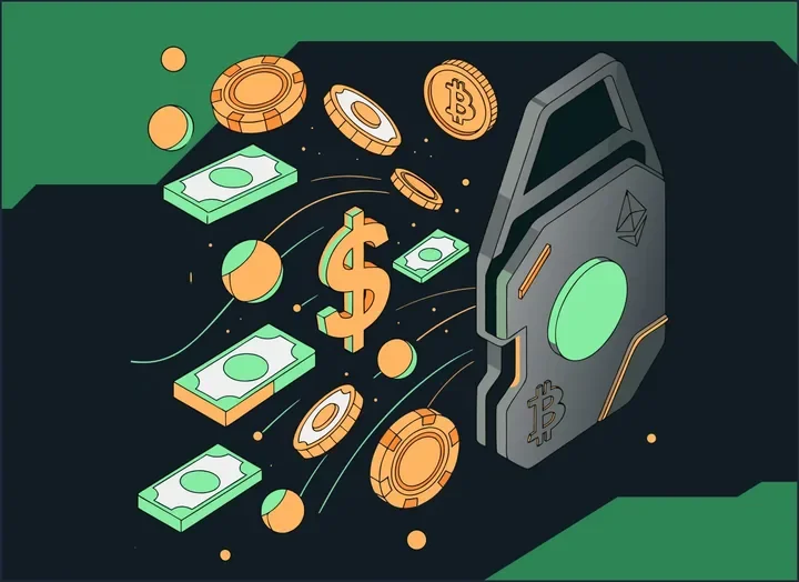 Coins and crypto vault illustration for MineBit Every Bet Rewards